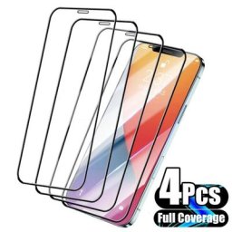 Protecteur d'écran pour iPhone 4 pièces couverture complète en verre trempé pour modèles 8 7 14