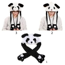 Chapeau à oreilles mobiles et sautantes en peluche pour femmes et filles casquette à oreillettes