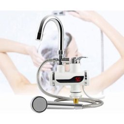 Robinet chauffe-eau instantané avec pomme de douche pour la cuisine eau chaude ou froide
