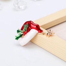 Broche pour chapeau de noël rouge rétro mignon père noël broches pour femmes et hommes fête