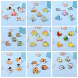 Broches en émail animal équation Annie fleur papillon grenouille fruit canard de mer tigre