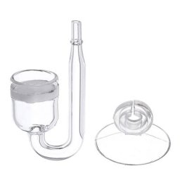 Diffuseur de CO2 pour poissons d'aquarium atomiseur de taille nano verre transparent élevé