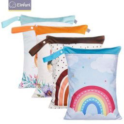 Elinfant – sac à couches humide étanche avec Position numérique imprimée 30x40cm fermeture éclair