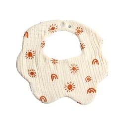 Bavoir en coton pour bébé bavoir de dessin animé tissu respirant enveloppant rotatif à 360 °