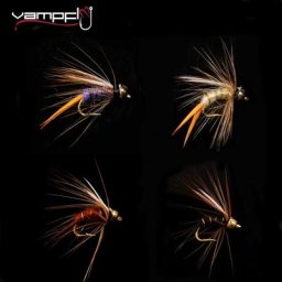 Vamplly – lot d'appâts artificiels pour la pêche à la mouche pack de leurres avec tête de perle en