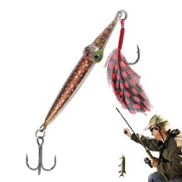 Leurres de pêche au calmar avec kit d'outils leurres de pêche à la truite d'eau salée pêche au bar