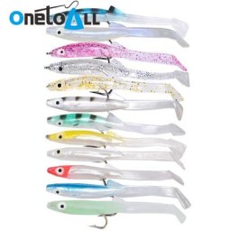 ONETOALL-Leurre souple en silicone avec hameçon appât Élidéal pour la pêche à la carpe 85mm 2.3g