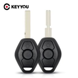 EllYYOU-Coque de clé à distance de voiture à 2 boutons coque de clé vierge remplacement BMW EWS