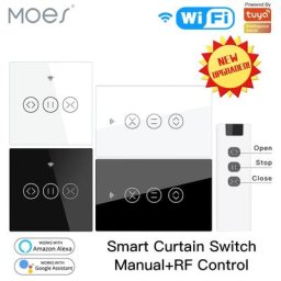 Interrupteur Tactile à Moteur pour Rouleau de Rideau Télécommande WiFi RF433 US et UE Compatible à