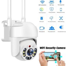 Caméra de surveillance extérieure PTZ IP WiFi HD 2MP/1080 W dispositif de sécurité sans fil avec