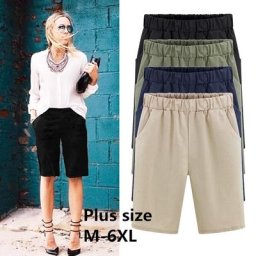 Short en coton pour femmes 6XL pantalon court décontracté été