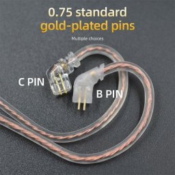 KZ-Câble de remplacement amélioré pour écouteurs KZ câble dédié 2 broches sauna téléphone ZST