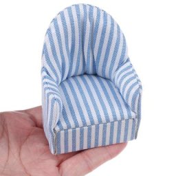 Canapé à rayures bleu marine pour salon chaise de princesse reine douce jouets pour bébé cadeau