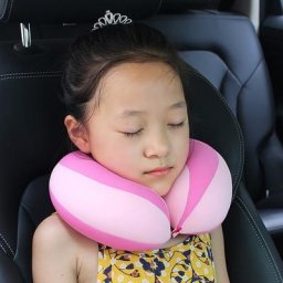 Oreiller de voyage en forme de U pour enfants coussin d'air de repos pour sauna de voiture siège