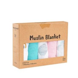 Bavoirs d'alimentation pour bébés ensemble de 5 pièces absorbant gaze douce serviette de salive