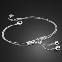 Bracelets de cheville en argent regardé 925 pour femmes jolis bracelets de cheville pour filles