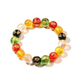 Bracelets de Bouddha Porte-Bonheur et Sain Bijoux à la Mode OM Mani Padme Hum Massage Longévité