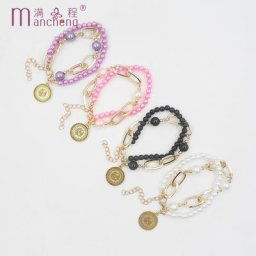 Bracelets de perles islamiques à 2 couches pour femmes perles de prière musulmanes à la main