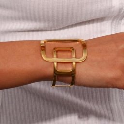 Bracelets creux en acier inoxydable plaqué or 18 carats pour femme bracelets de manchette torsion