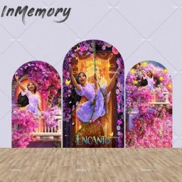 Encanto Isabela Birthday Arch Backdrops Cover Kids Party Decoration Background Photobooth