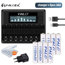 PALO-Chargeur de batterie intelligent batterie aste 1.2V AAA 1100mAh 3A NI-laissée 1.2V