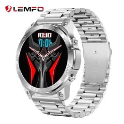 LEMFO-Montre connectée DM50 NDavid pour hommes écran HD Amoled appels Bluetooth étanche IP68