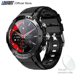 LOKMAT – montre connectée de Sport ATTACK 5 pour hommes écran tactile appels Bluetooth moniteur