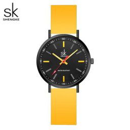 SHENGKE – montre de sport à Quartz pour femmes bracelet en Silicone nouveau Design SK Original