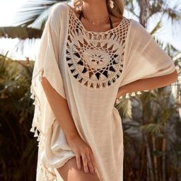 CROCHET BIKINI-Robe de plage sexy cover-up pour les maillots de bain pour les femmes vêtements
