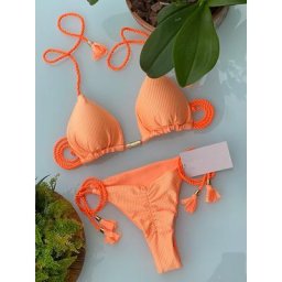 Maillot de bain deux pièces pour femmes ensemble bikini triangle bandage brésilien sexy