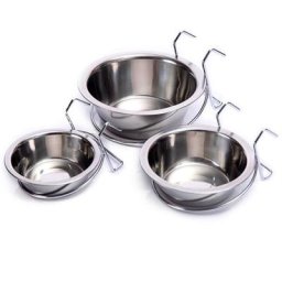 Gamelle en acier inoxydable pour animaux de compagnie chaton chien chiot caisse nourriture eau