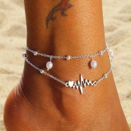 Bracelets de cheville en forme de cœur pour femme chaîne de jambe style bohémien bijoux de pied