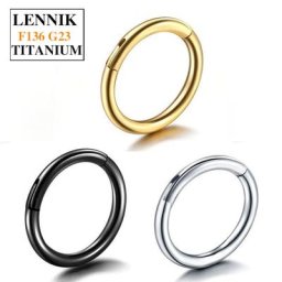 Piercing en Titane F136 G23 16G 18G Boucles d'Oreilles Septum Bijoux Charnière Cartilage