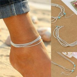 Huitan chaînes Bracelet de cheville bijoux de pied pour femmes tendance 2022 mode polyvalente