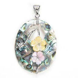 Pendentif naren nacre naturelle pour femme coquillage d'ormeau fleur de moto accessoires de