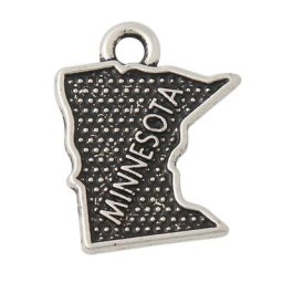 RAINXTAR – breloques en alliage de la carte de l'état américain du minecraft bijoux Vintage