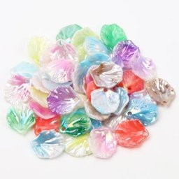 Pendentifs en forme de coquille 50 pièces Imitation de perles breloques acryliques AB pour la