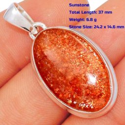 Pendentif en pierre de soleil véritable pour femme argent regardé 925 fait à la main cadeau de