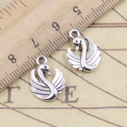 Breloques Double Face FZ17 x 12mm Pendentif Artisanal Tibétain en Argent Bijoux de Haute Qualité