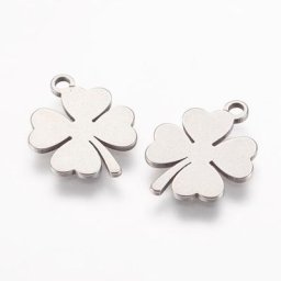 Boucles d'Oreilles en Acier Inoxydable 304 20 Pièces Breloques en Cuir oral elu Everver Petit