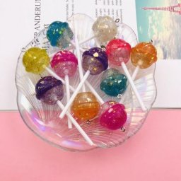 Porte-clés étoile à paillettes pour boucle d'oreille breloque sucette mignonne accessoire de
