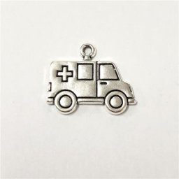 Bijoux à faire soi-même accessoires en alliage pendentif d'ambulance de voiture porte-clés