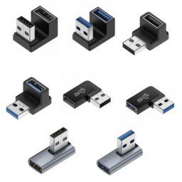 Adaptateur d'extension USB 3.0 mâle vers femelle à angle droit coudé vers le haut 10Gbps