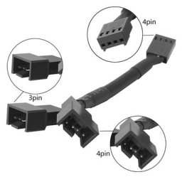 Adaptateur PWM à 4 broches pour ventilateur d'ordinateur câble d'alimentation