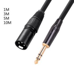 Câble mâle TRS vers XLR 1/4 pouces 6.35mm connecteur TRS vers XLR à 3 broches pour carte son et