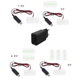 Éliminateur de batterie USB alimentation pour radio électrique jouet horloge bande lumineuse LED