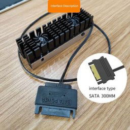 Dissipateur thermique pour disque dur à semi-conducteurs refroidisseur à double ventilateur