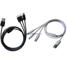 Câble de charge multiple de type C 3 en 1 cordon de charge multiple connecteur USB C pour