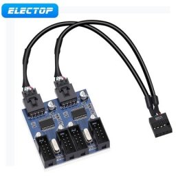 ELECTOP-Adaptateur de câble d'extension pour carte mère de bureau hub 2.0 HUB carte de circuit
