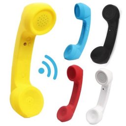 Téléphone portable sans fil Bluetooth combiné domestique rétro rayonnement ABS vert 3.0
